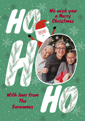 Ho Ho Ho Photo Christmas Card