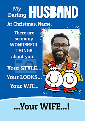 Darling Husband Christmas Card