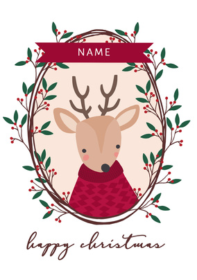 Little Reindeer Christmas Card