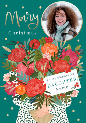 Wonderful Daughter Christmas Photo Card