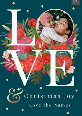 Love from the Family Christmas Photo Card