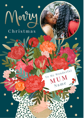 Wonderful Mum Photo Christmas Card