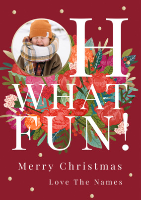 Oh What Fun Photo Christmas Card