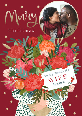 Wonderful Wife Photo Christmas Card