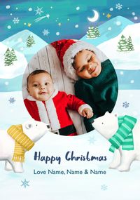 Tap to view Happy Christmas Polar Bears Photo Card