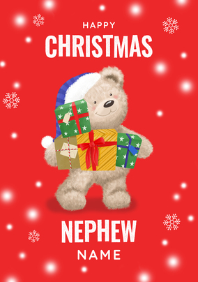 Big Love Bear - Nephew Personalised Christmas Card