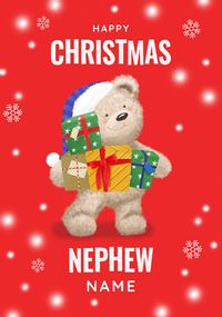 Tap to view Big Love Bear - Nephew Personalised Christmas Card