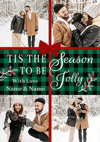 Tap to view Tis the Season Tartan Photo Christmas Card