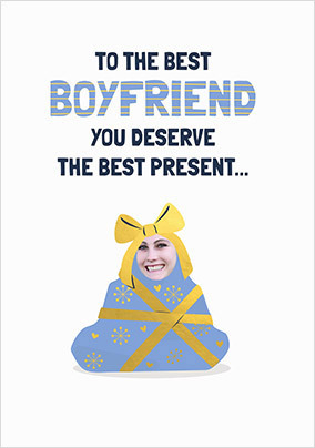 Boyfriend Present Photo Christmas Card