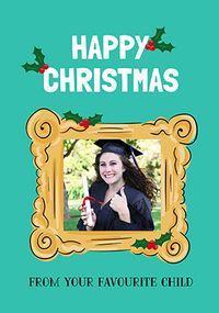 Tap to view From Your Favourite Child Photo Frame Christmas Card