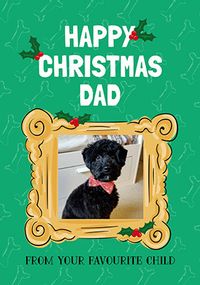 Pet Dad Photo Frame Christmas Card