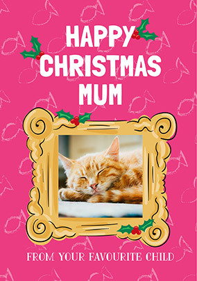 Pet Mum Photo Frame Christmas Card