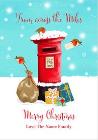 Tap to view Across the Miles Post Box Personalised Christmas Card