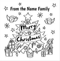 Tap to view From the Family Colouring in Christmas Card