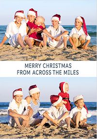 Tap to view Across the Miles 2 Photo Christmas Card