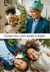 Tap to view Thank You 2 Photo Xmas Card