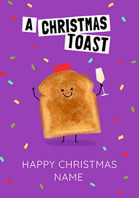 A Christmas Toast Personalised Christmas Card