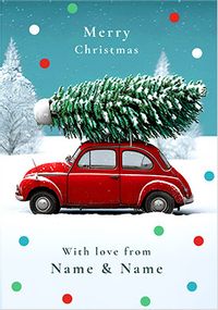 From Couple Car Personalised Christmas Card