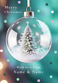 Tap to view Bauble Merry Christmas Personalised Card