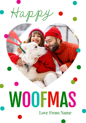 Polkadot Woofmas Photo Christmas Card