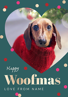 Happy Woofmas Photo Christmas Card