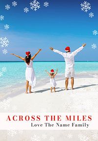Tap to view Across the Miles Banner Photo Christmas Card