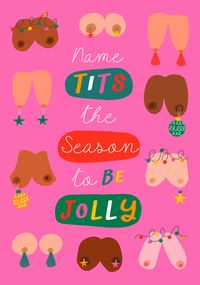 Tits the Season Personalised Christmas Card