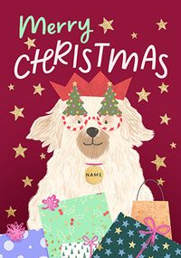 Tap to view Party Dog Personalised Christmas Card