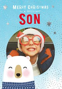 Tap to view Polar Bear Son Christmas Photo Card