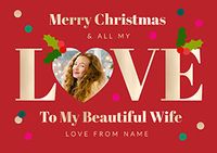 Tap to view Wife Landscape Christmas Photo Card