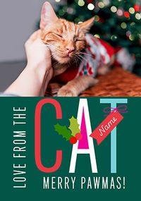 Tap to view Merry Pawmas from the Cat Photo Christmas Card