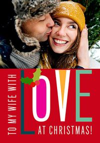 Tap to view With Love at Christmas Photo Card for Wife