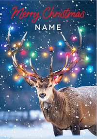 Tap to view Photographic Reindeer Personalised Christmas Card