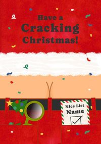 Tap to view Santa Cracking Christmas Personalised Card