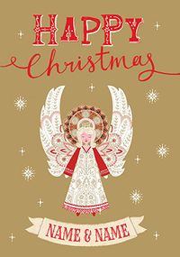 Tap to view Illustrated Angel Personalised Christmas Card