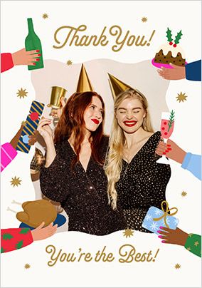 Thank You You're The Best Photo Christmas Card