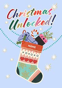 Tap to view Christmas Unlocked Gamer's Stocking Card