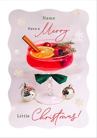 Tap to view Photographic Christmas Cocktail Personalised Card