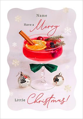 Photo of Photographic Christmas Cocktail Personalised Card