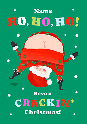 Crackin' Christmas Santa Personalised Card