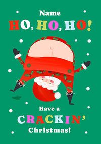 Tap to view Crackin' Christmas Santa Personalised Card