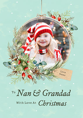 Cancer Research UK Nan & Grandad Christmas Photo Card