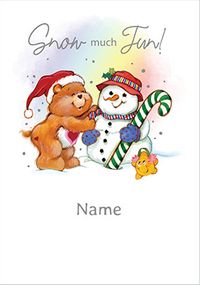Tap to view Care Bear Snow Much Fun Christmas Card