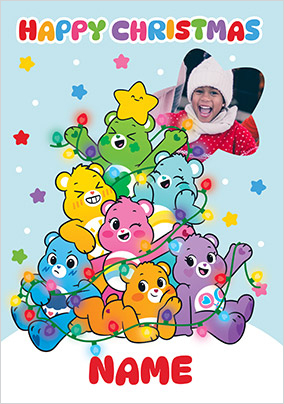 Care Bear Tree Christmas Photo Card