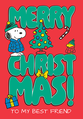 Snoopy Best Friend Christmas Card