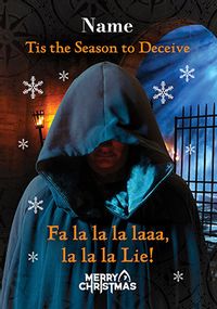 Tap to view The Traitors Fa La La La Lie Christmas Card