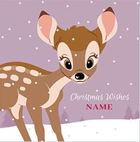 Tap to view Bambi Square Christmas Card