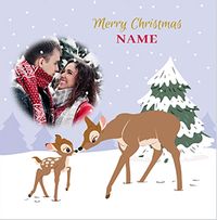 Tap to view Bambi Square Christmas Photo Card