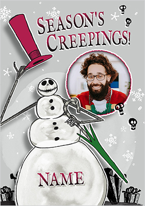 Nightmare Before Christmas Seasons Creepings Christmas Photo Card