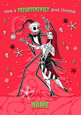Nightmare Before Christmas Sally And Jack Christmas Card